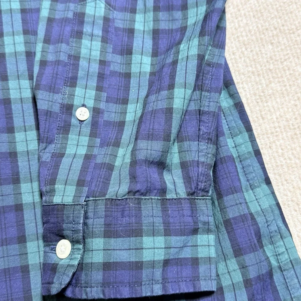 Vineyard Vines Large Tall LT Shirt Mens Classic Fit Tucker Green Blue Plaid